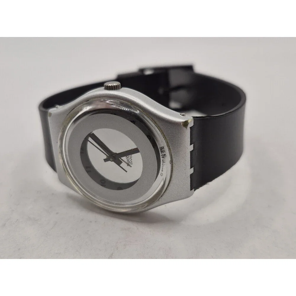 Vintage Swatch Swiss Made Silicone Back-Up GM140 Watch Wristwatch 1990